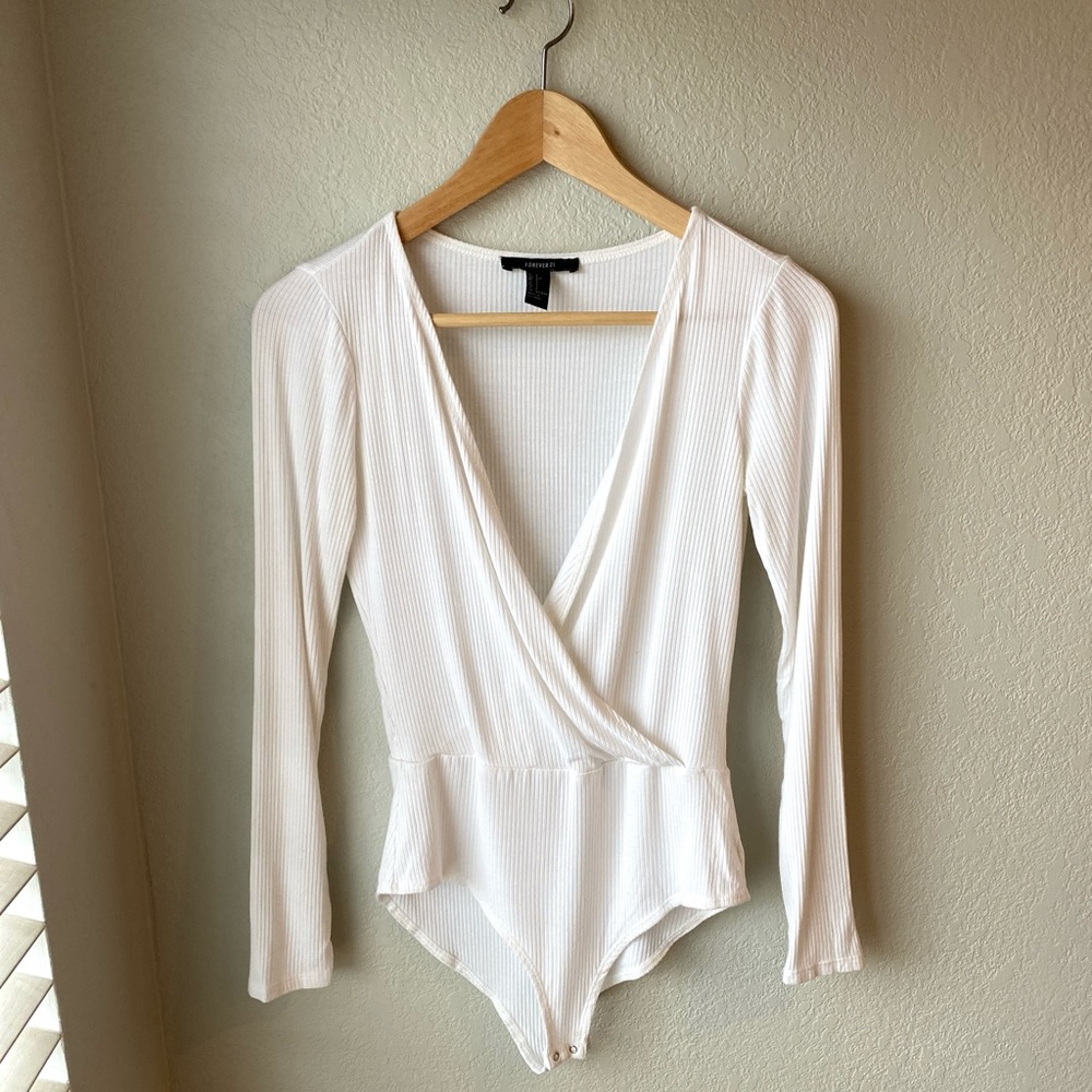 {Forever 21} Classic Ribbed Bodysuit